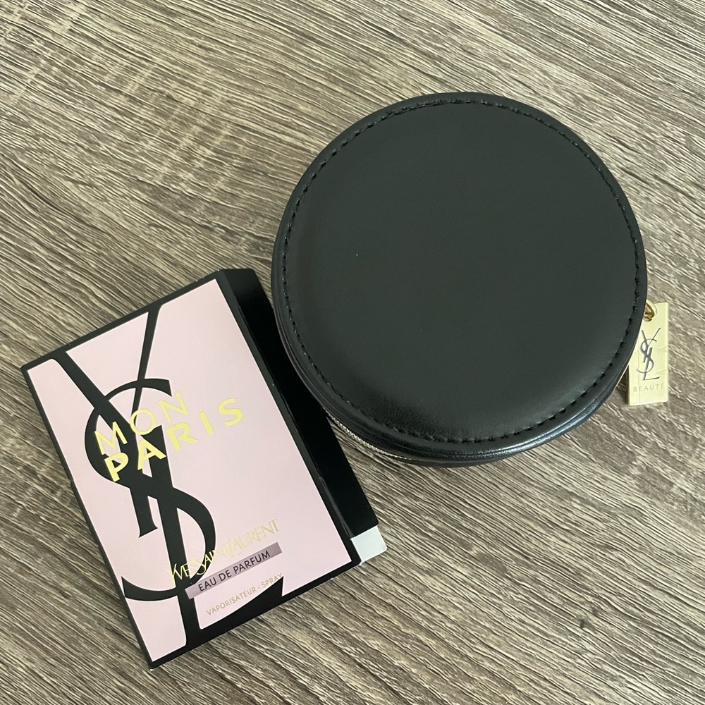 Yves Saint Laurent YSL Beauté Mini Gift Set — Round Case + Mon Paris Sample